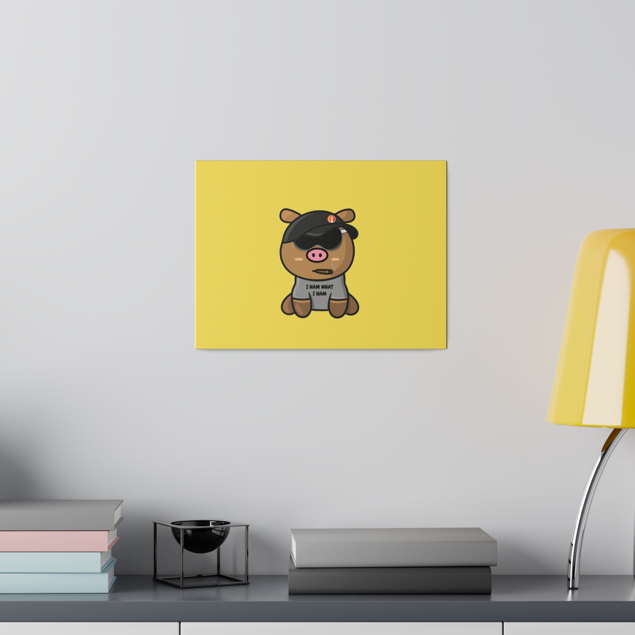 Display your MiniPig on a fun canvas you'll be proud to use! You can also customize it with your own favorite design.Display your custom MiniPig on a fun canvas you'll be proud to use! It comes with back hanging already included for convenient placement.