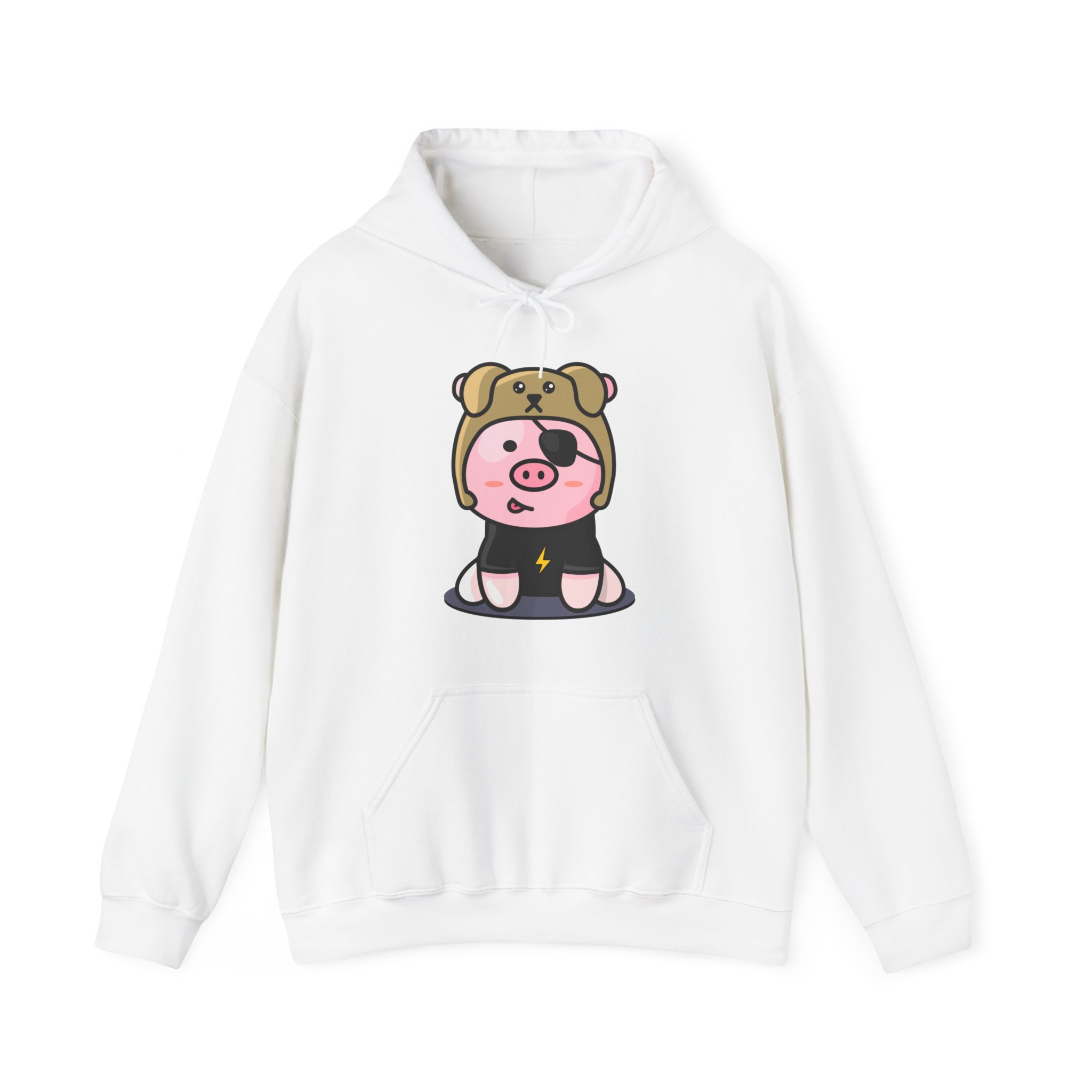 This Custom "MiniPigs" unisex heavy blend hooded sweatshirt is relaxation itself. 